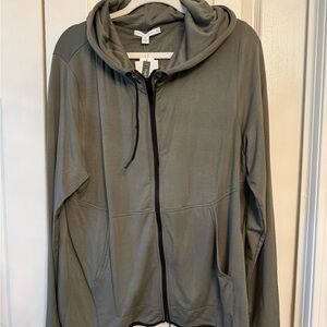 Threads 4 Thought Green Zippered Hoodie Relaxed Fit